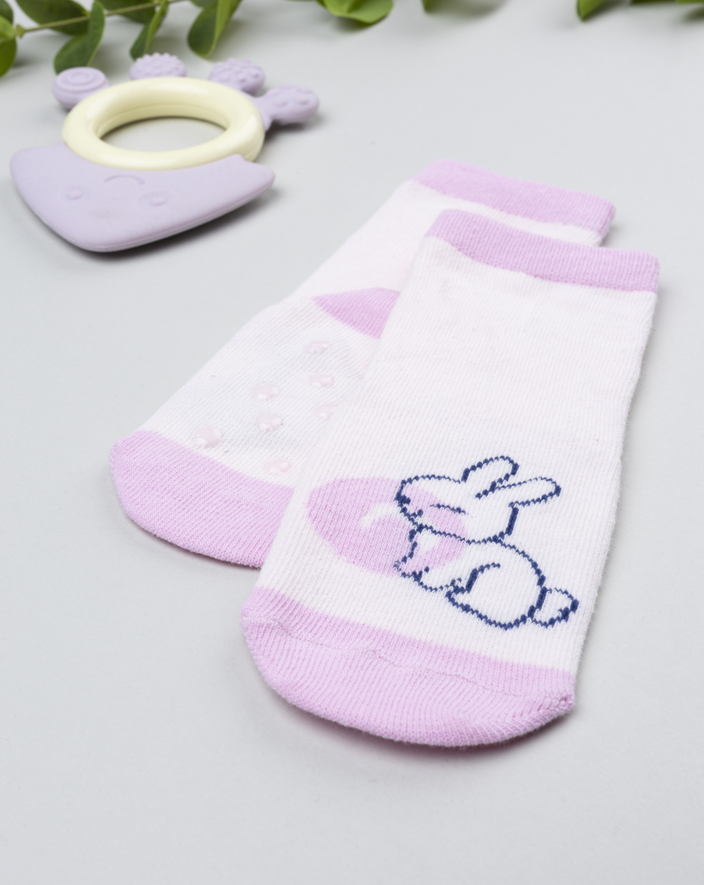 Antiscivolo bimba rosa coniglio