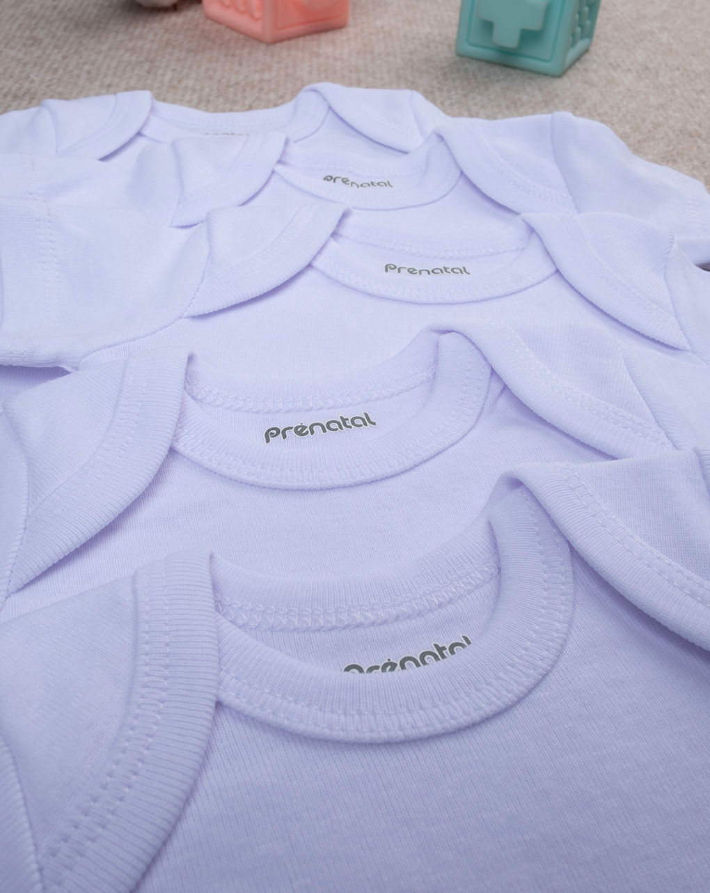 Pack 5 body bianchi con scollo americano