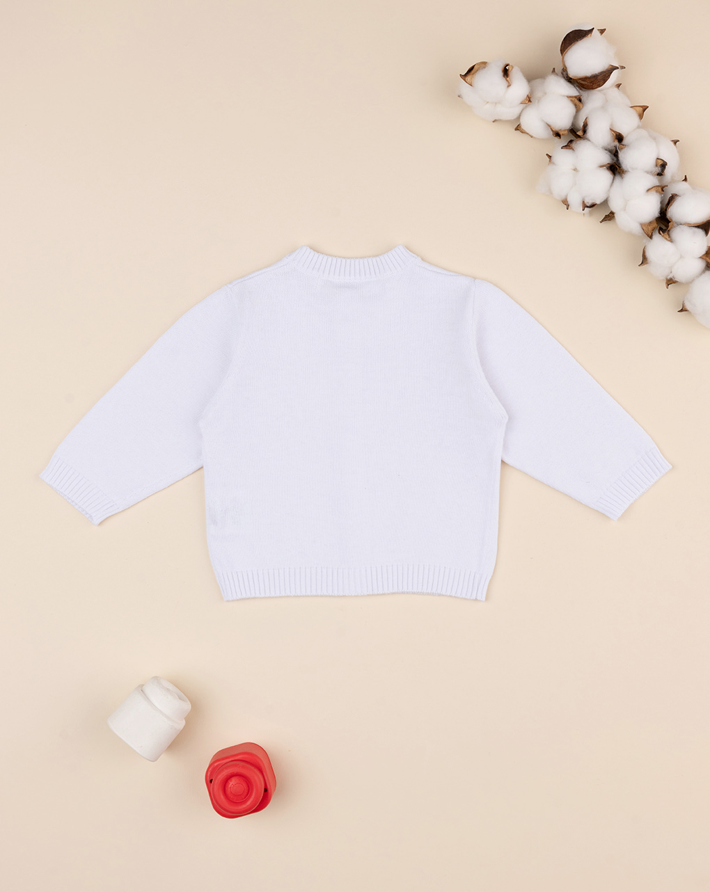 Cardigan bianco tricot corredino