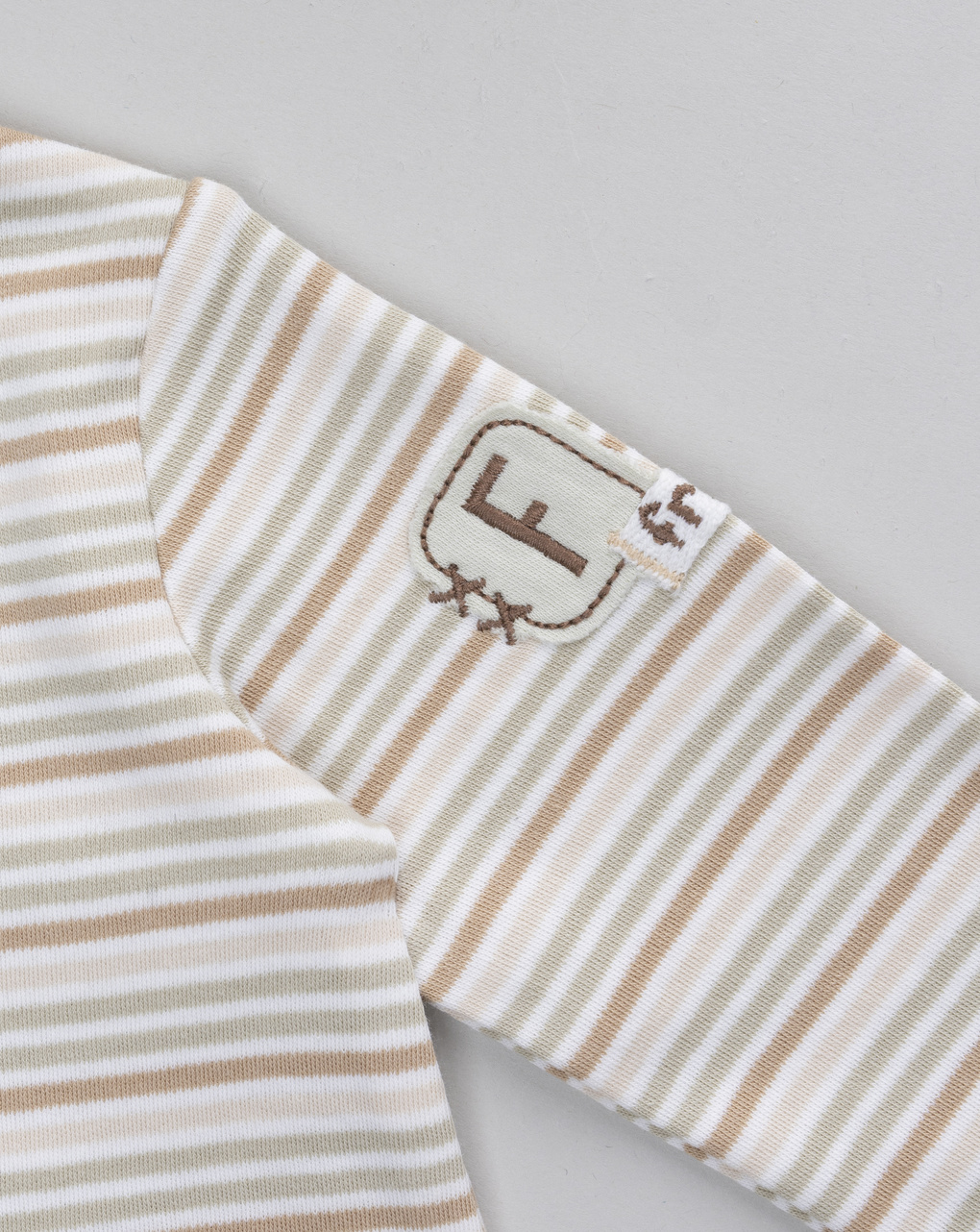 Completo bimbo salopette beige giraffa/leone