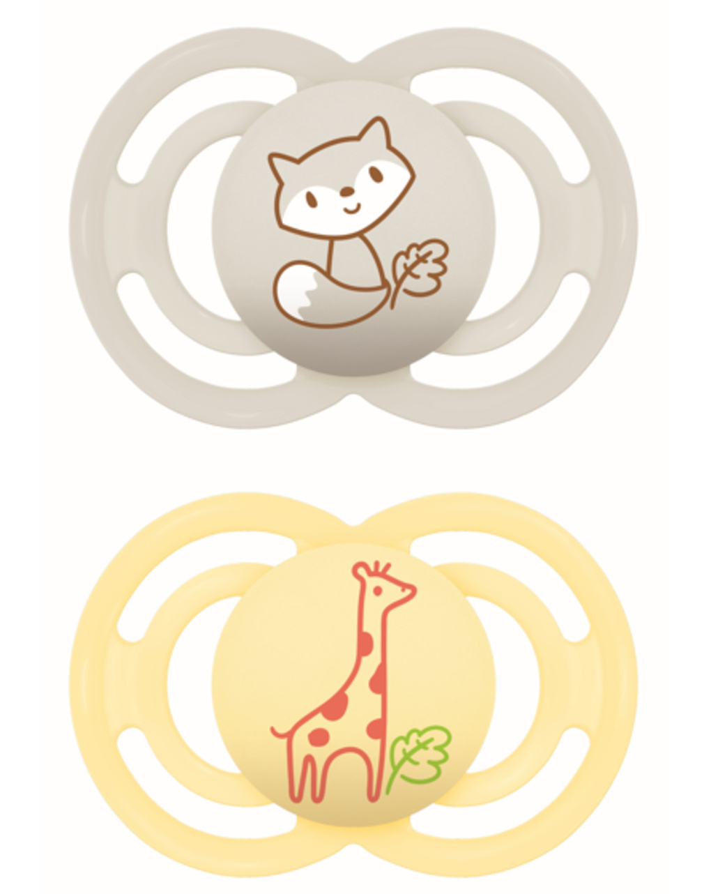 Succhietto perfect confezione doppia 6+ mesi - con porta ciuccio - neutro - mam