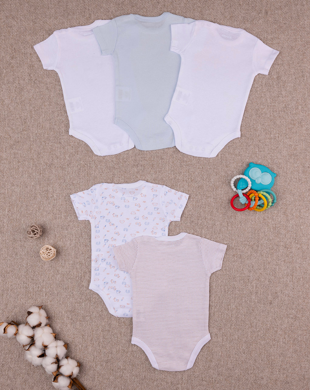 Pack x5 body intimi manica corta bimbo