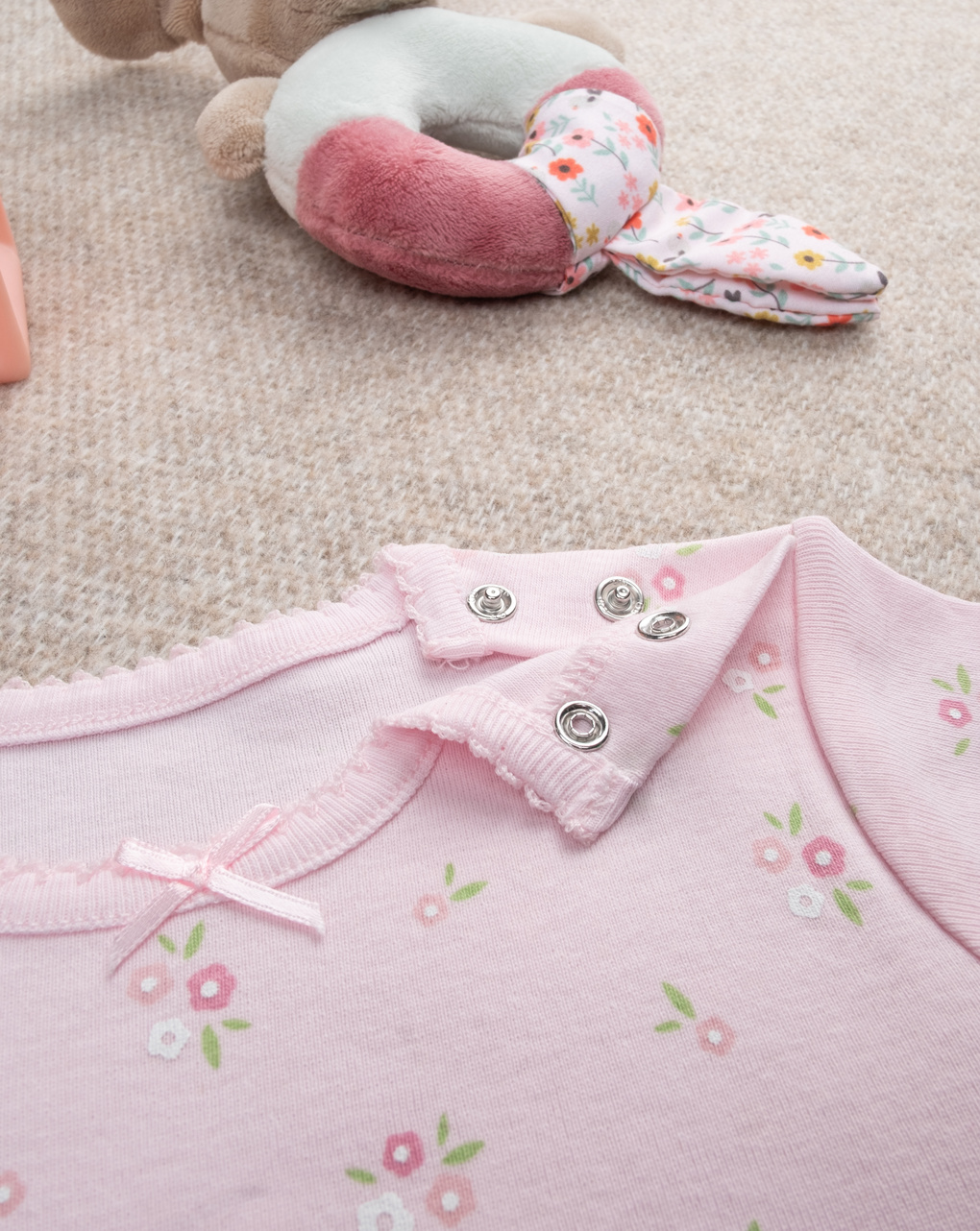 Pack 2 body bimba bianco/rosa mezza manica