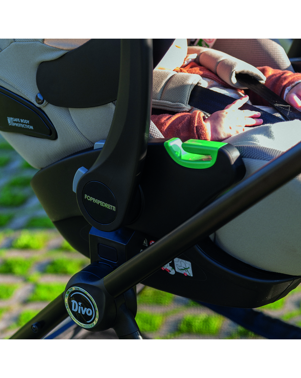 Trio divo glamour + seggiolino rek black + adattatore - foppapedretti