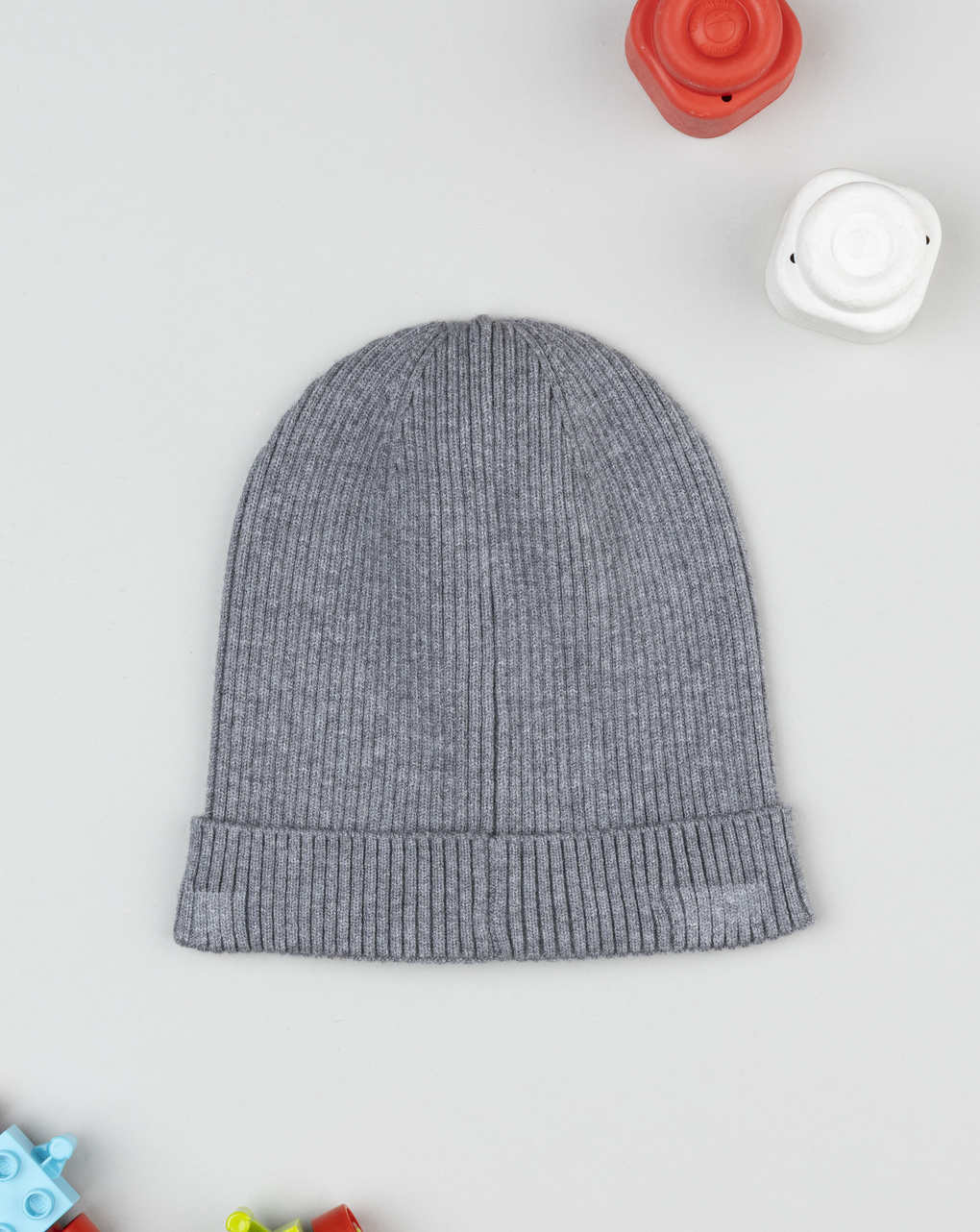 Berretto bambino grigio costina spiderman