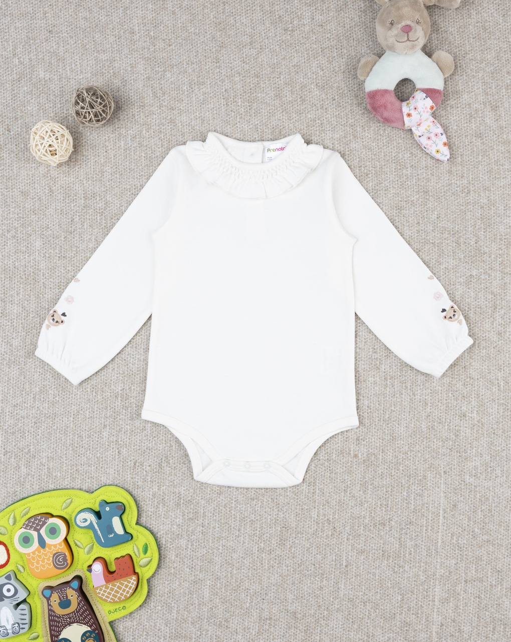 Body bimba bianco orsetti