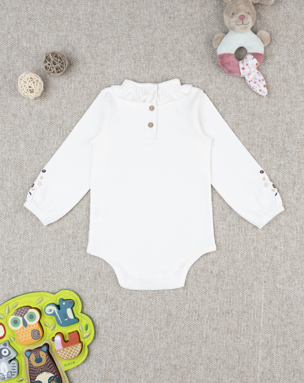 Body bimba bianco orsetti
