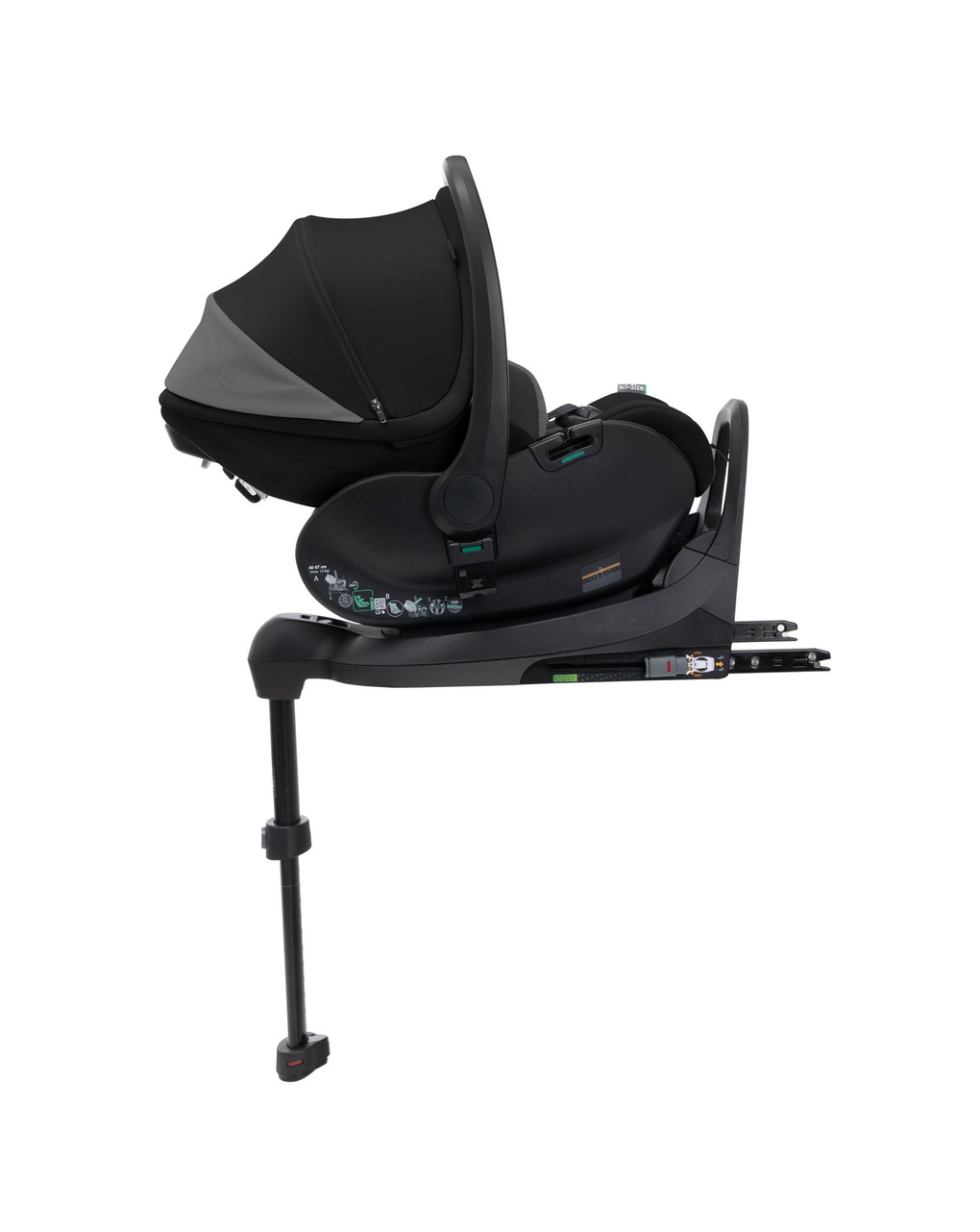 Seggiolino auto first seat recline black satin 40-87cm - chicco