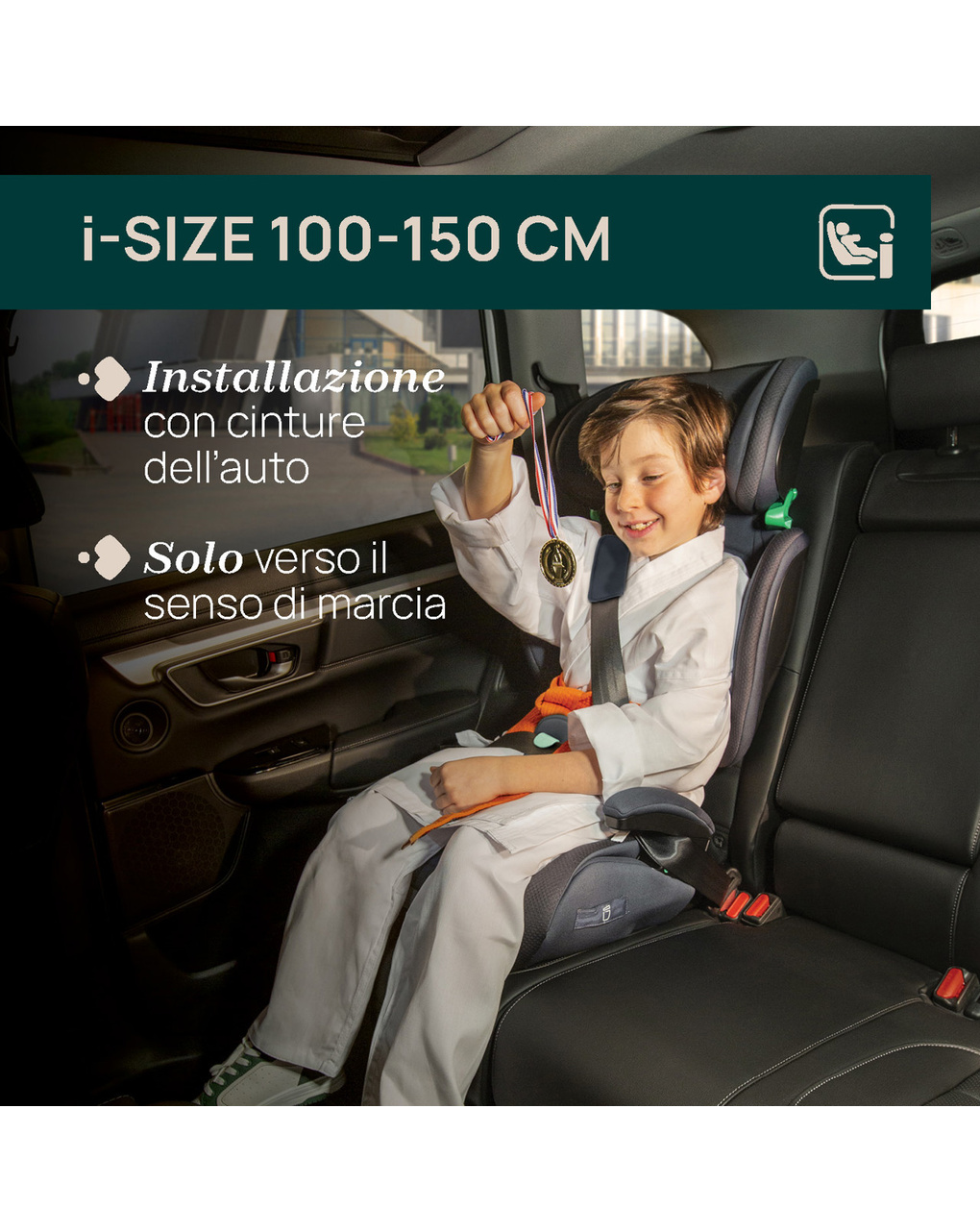 Seggiolino auto quizy i-size black (100–150 cm) - chicco