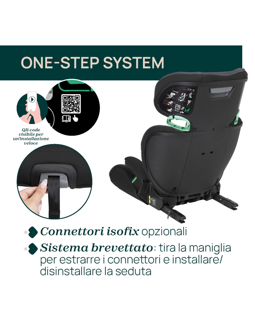 Seggiolino auto quizy i-size black (100–150 cm) - chicco