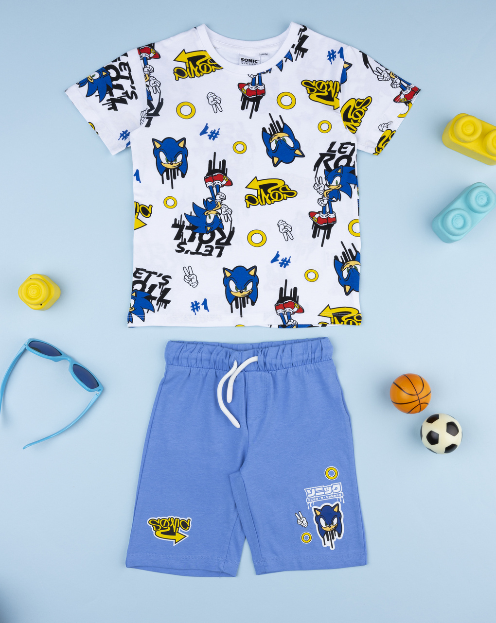 Completo corto bambino sonic