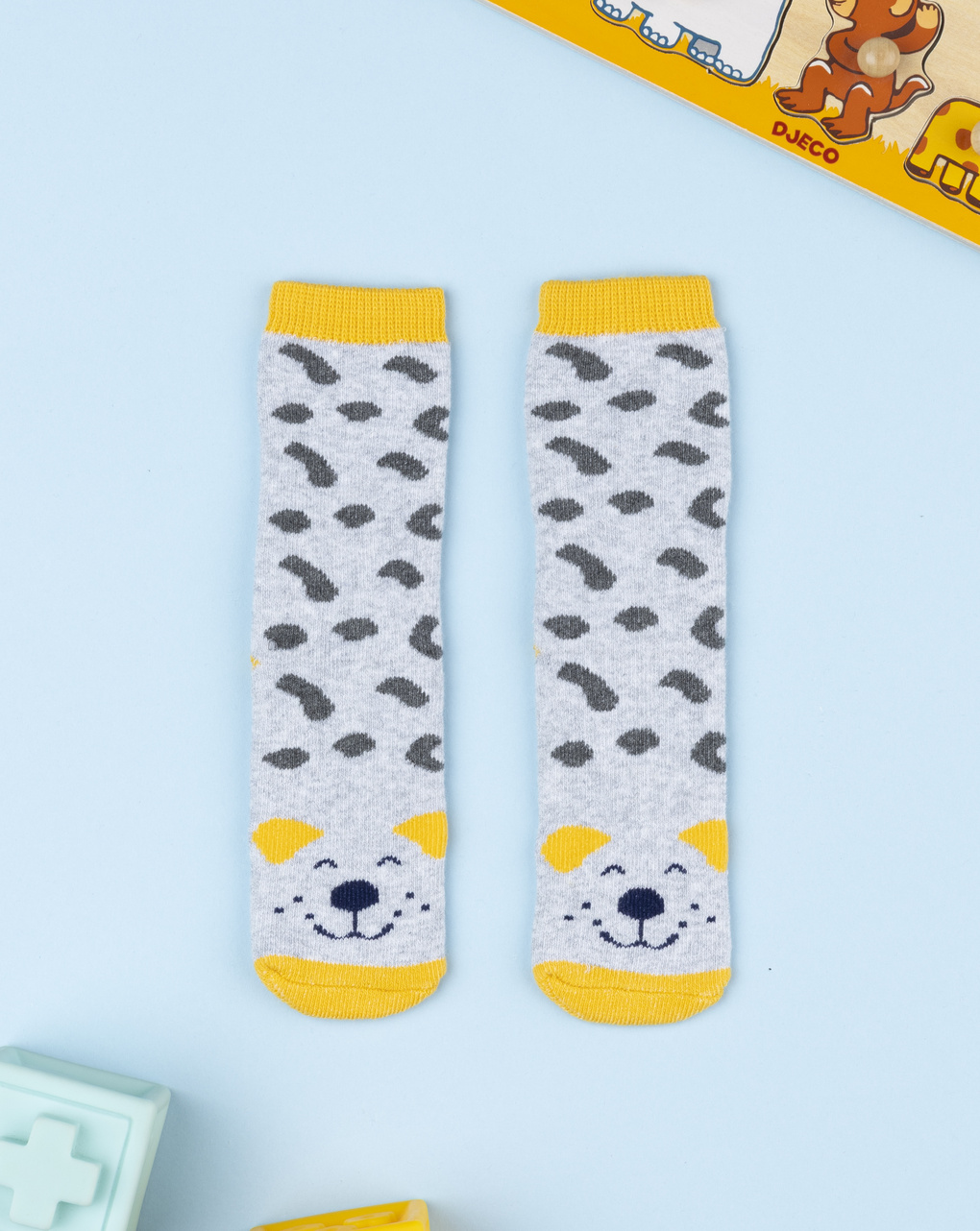 Antiscivolo bimbo grigio/giallo