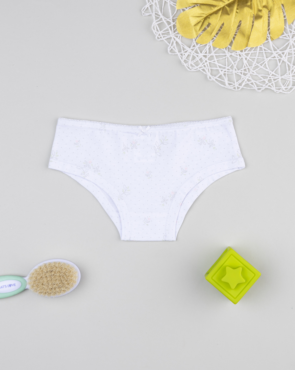 Slip bimba bianco con allover