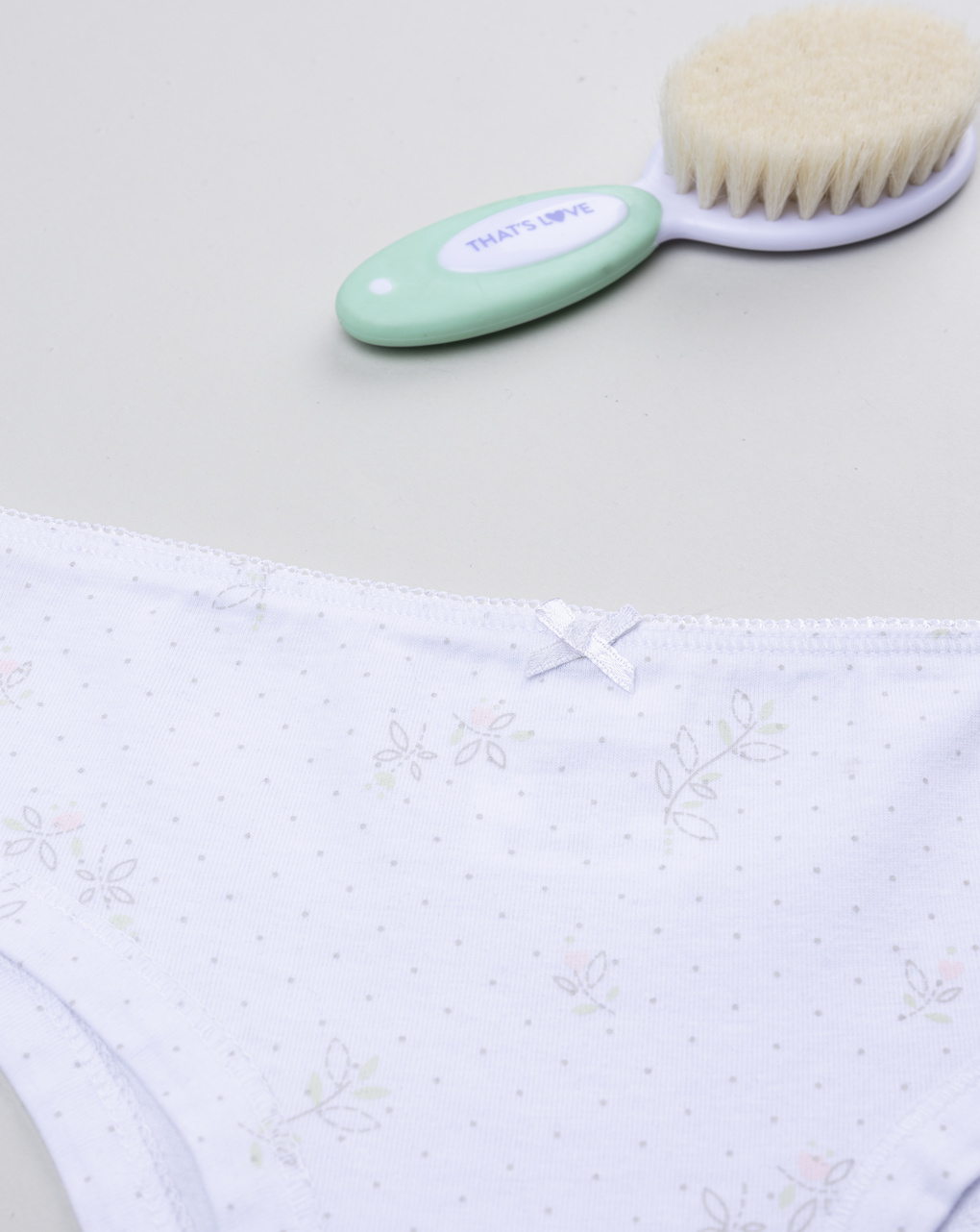 Slip bimba bianco con allover