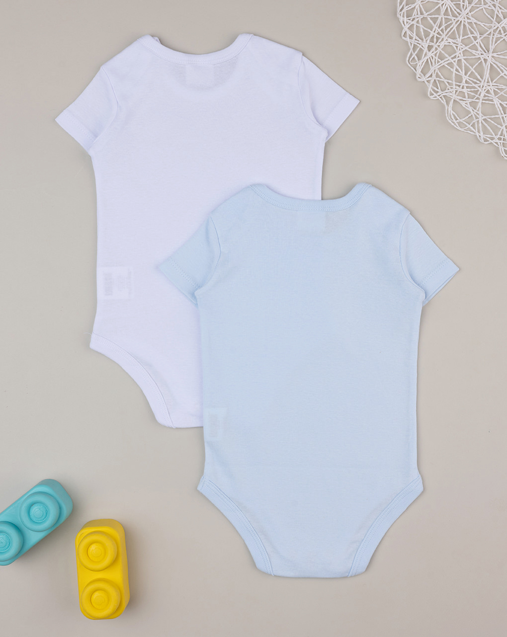Pack 2 body azzurro e bianco