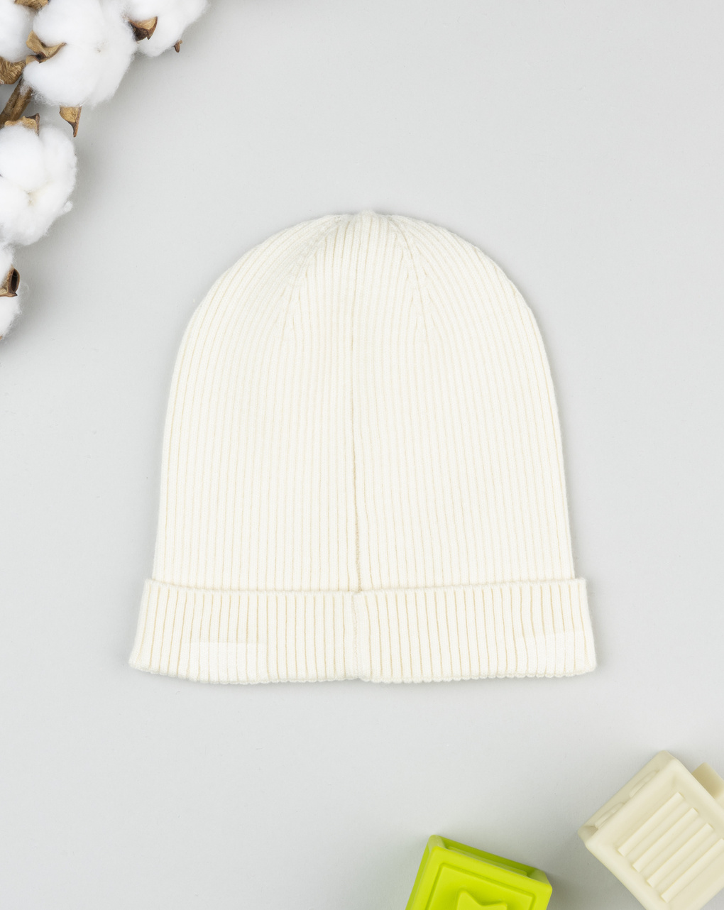 Berretto bimba bianco costina minnie