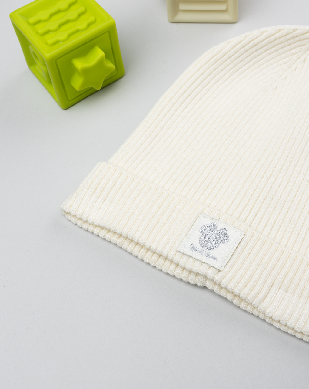 Berretto bimba bianco costina minnie
