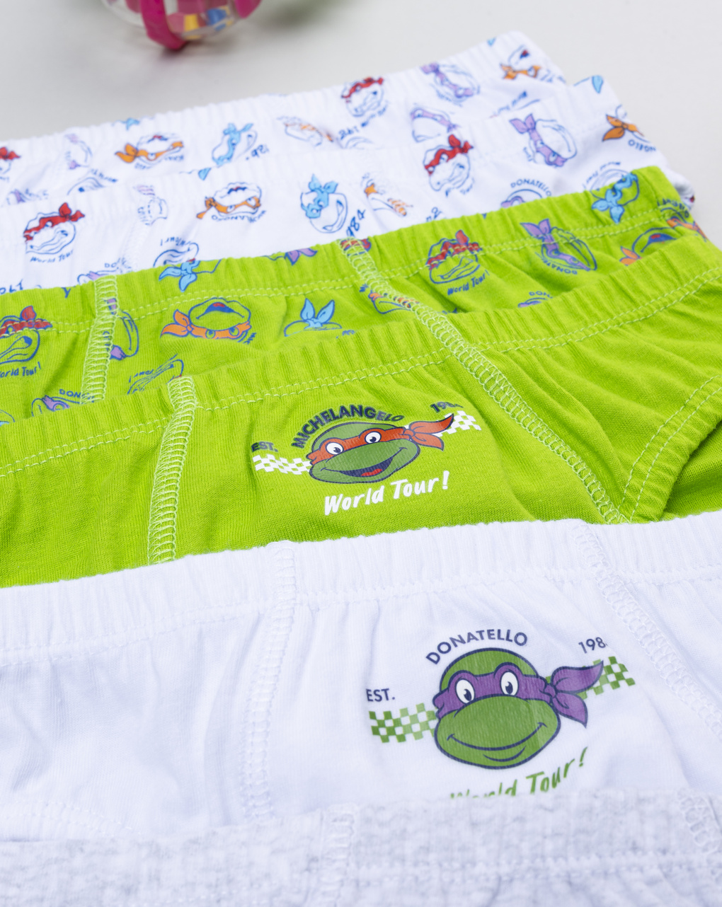 Pack 7 slip bimbo tartarughe