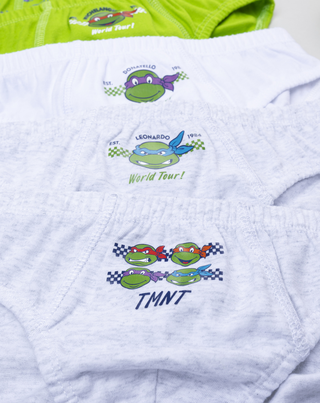 Pack 7 slip bimbo tartarughe