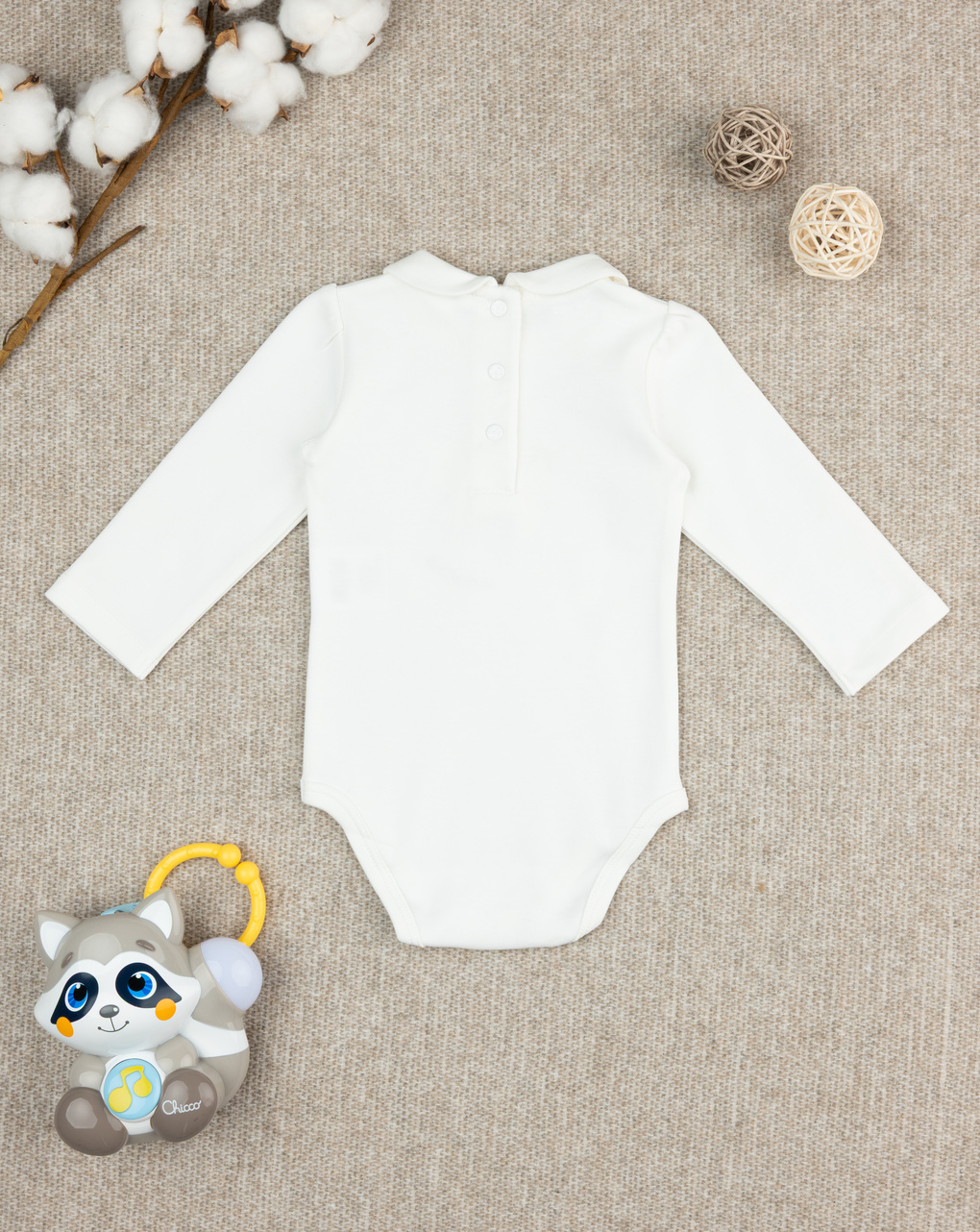 Body maniche lunghe bimba bianco stampato