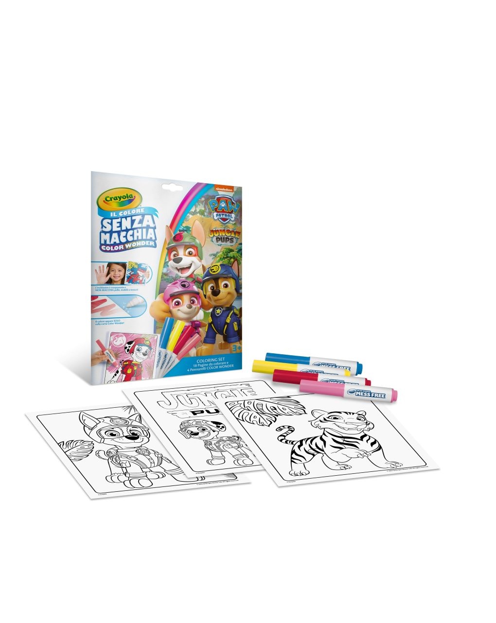 Coloring set color wonder paw patrol - 3+ - crayola