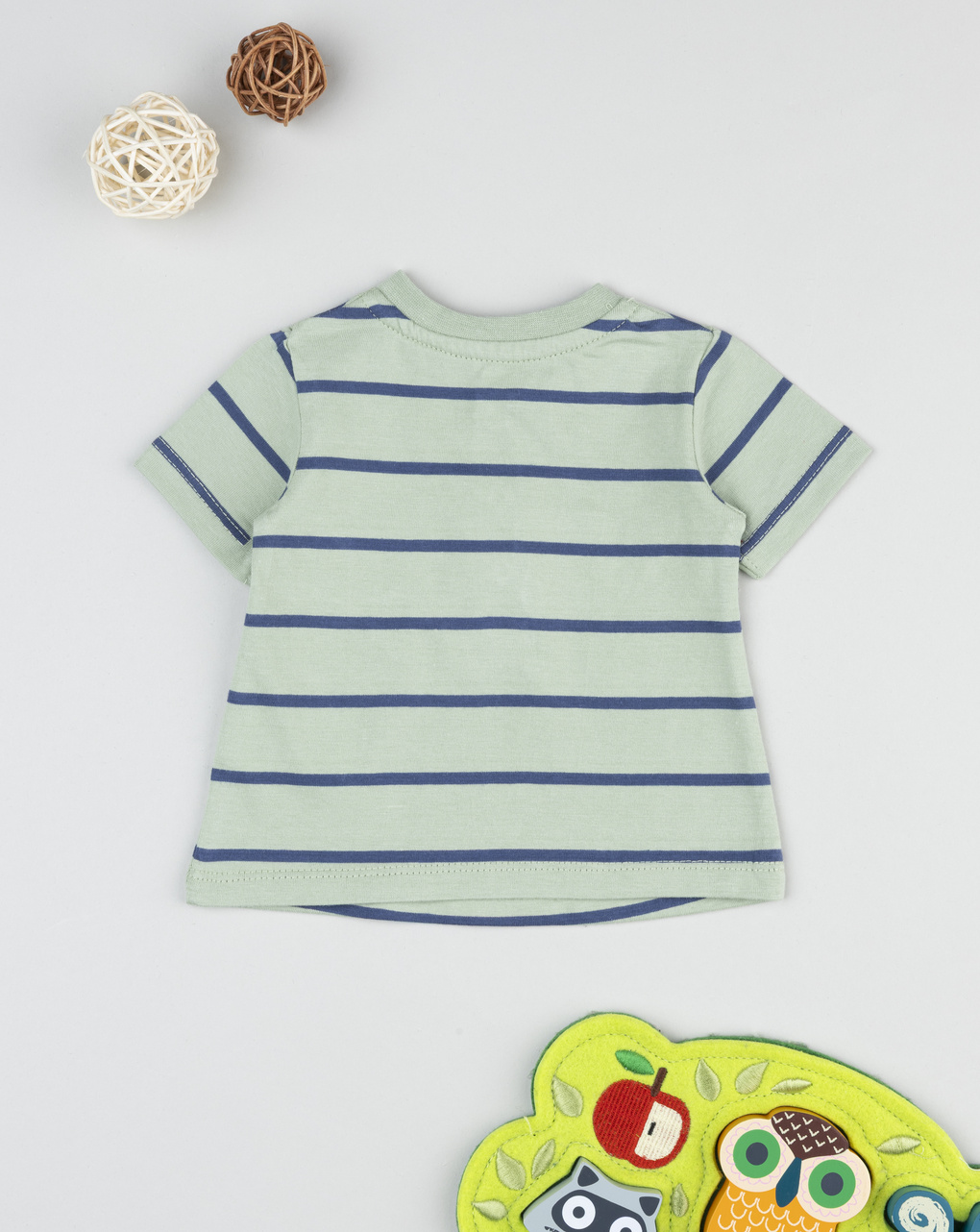 T-shirt bimbo mezza manica rigata