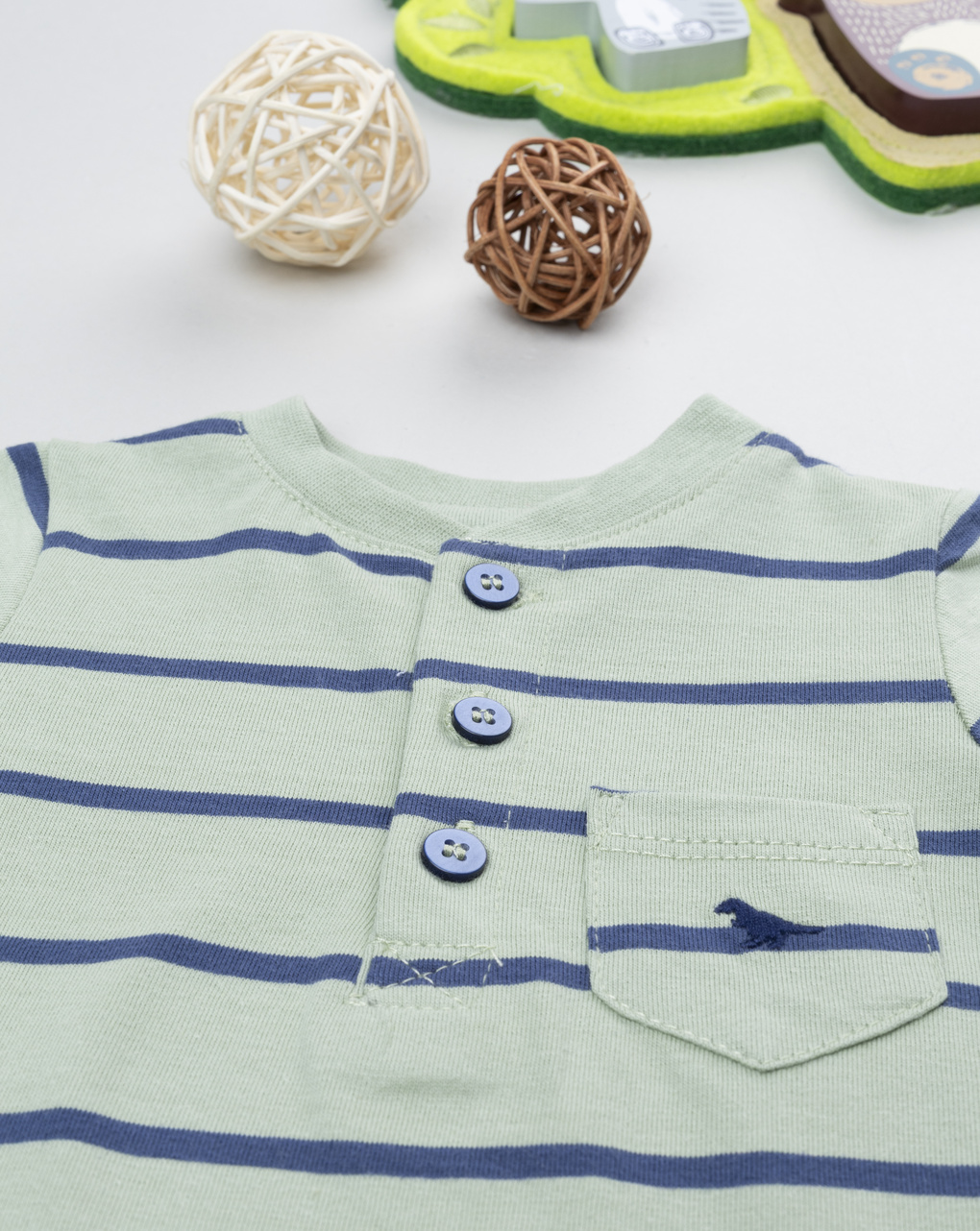 T-shirt bimbo mezza manica rigata