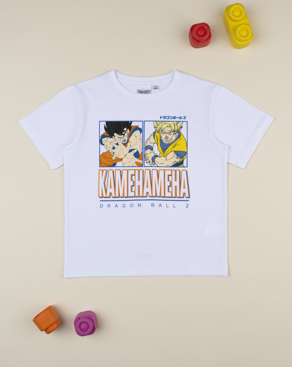 T-shirt manica corta bambino bianca dragon ball