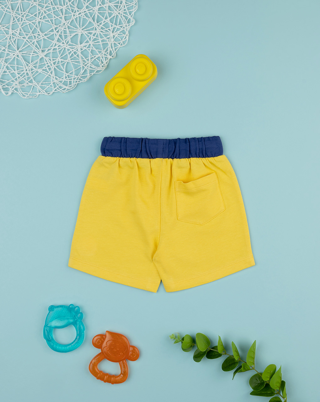 Shorts bimbo giallo/viola