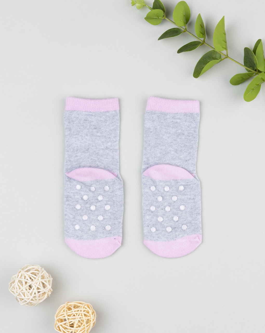 Antiscivolo bimba grigi gattino