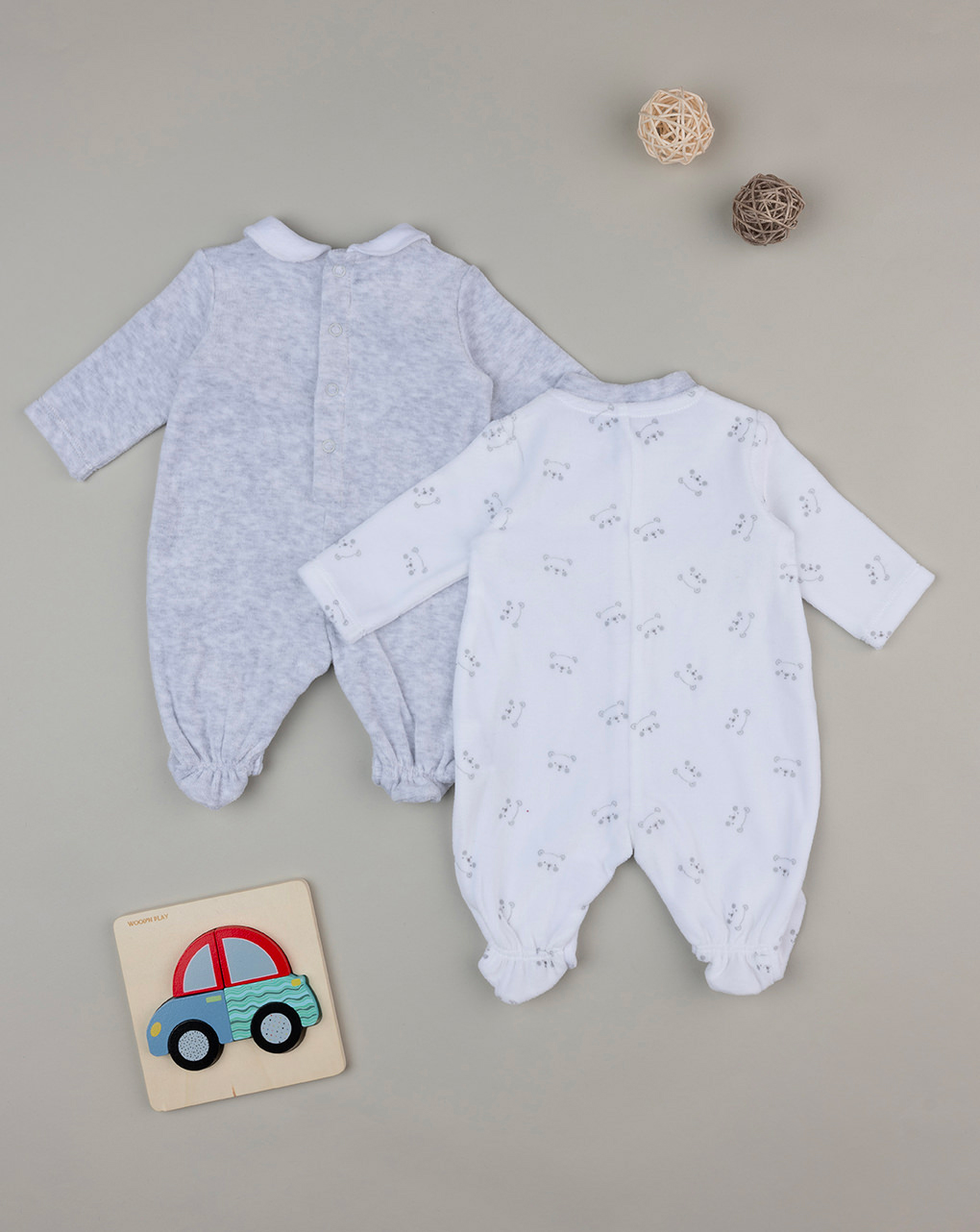 Neonati Tutine Mesi Ciniglia Pack Pezzi Tutine In Ciniglia Prénatal