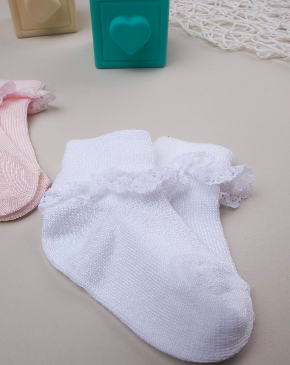 Pack 2 paia di calzini con pizzo