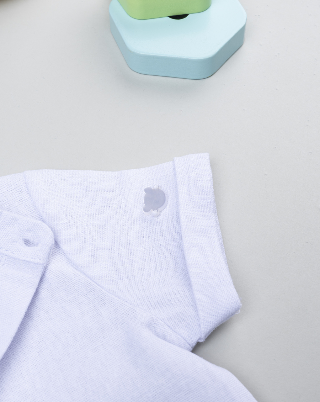 Camicia mezza manica bianca neonato