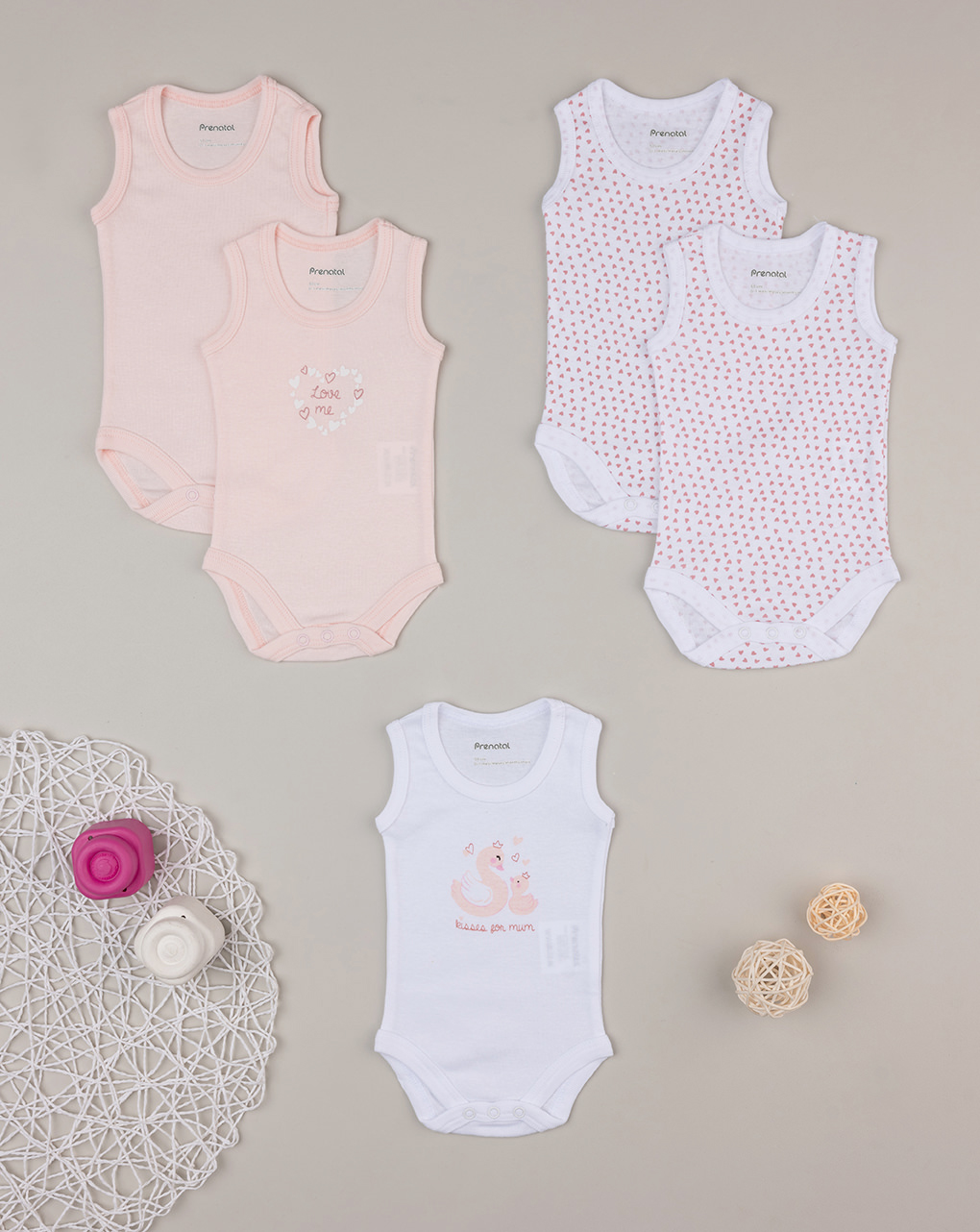 Pack x5 body spalla larga bimba