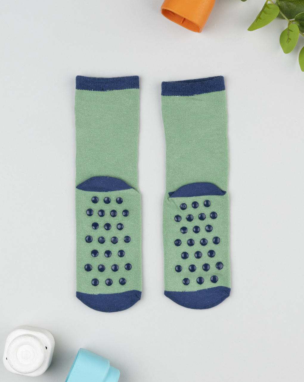 Antiscivolo bimbo verde t-rex