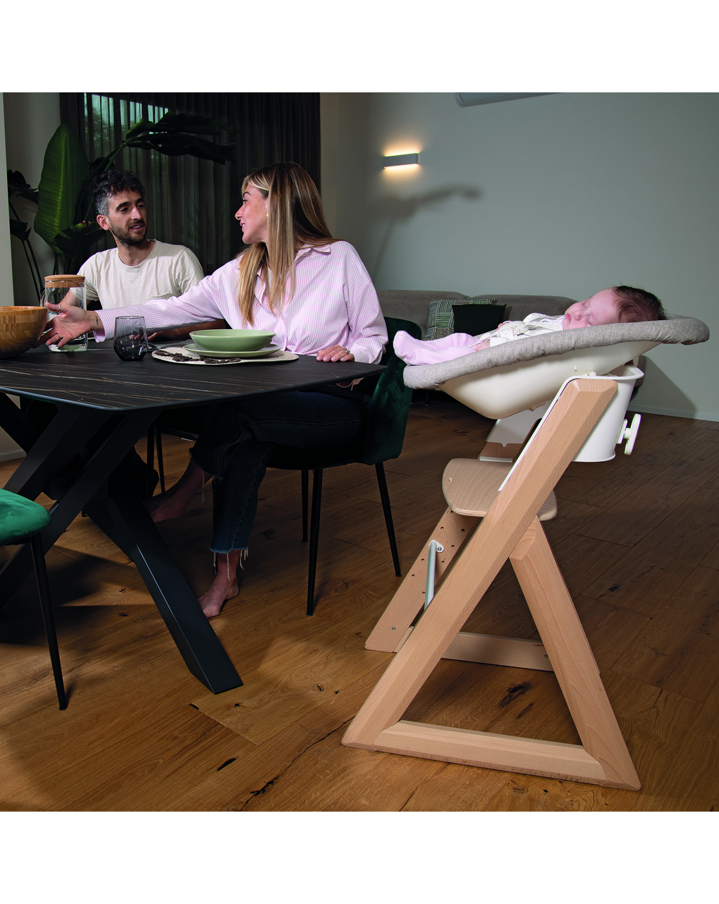 Sdraietta mignon per sedia evolutiva stile e tiramisù  grey melange - foppapedretti