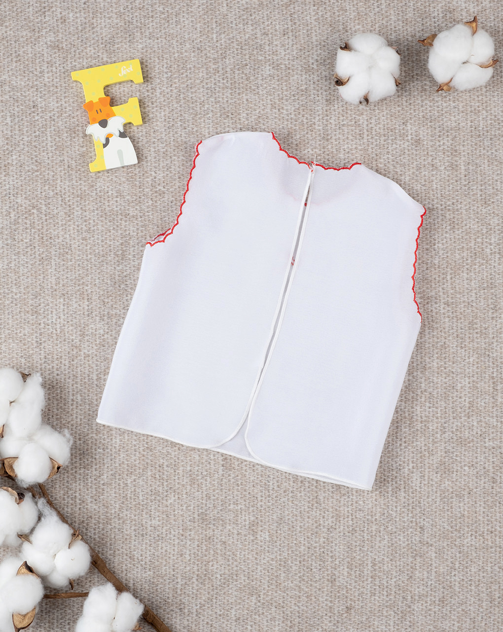 Camicino della fortuna seta rosso neonata