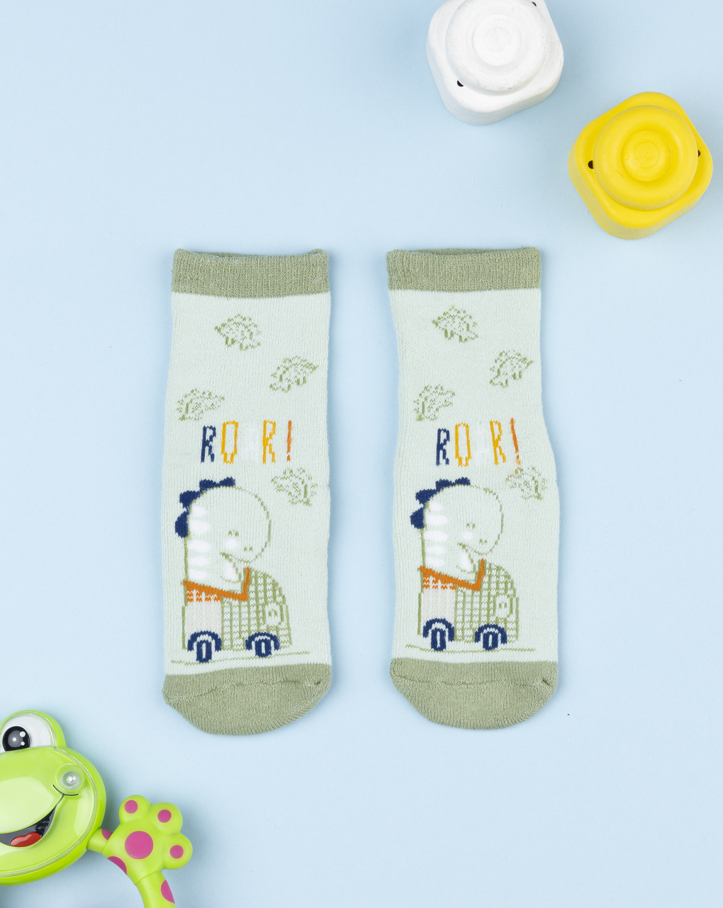 Antiscivolo bimbo verde dino