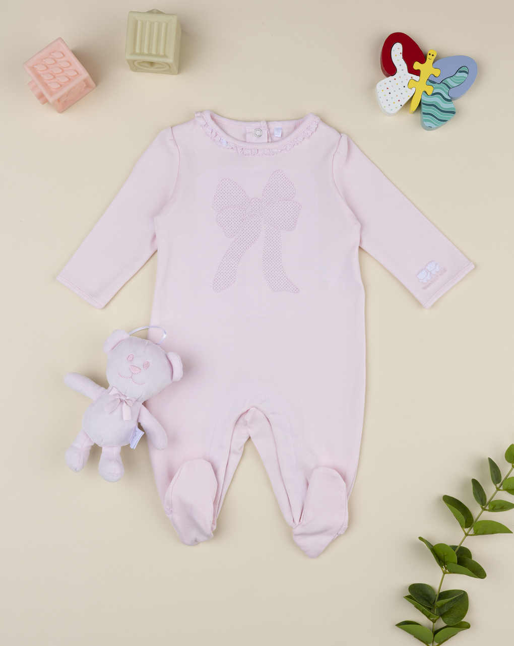 Tutina rosa neonata con orsetto regalo