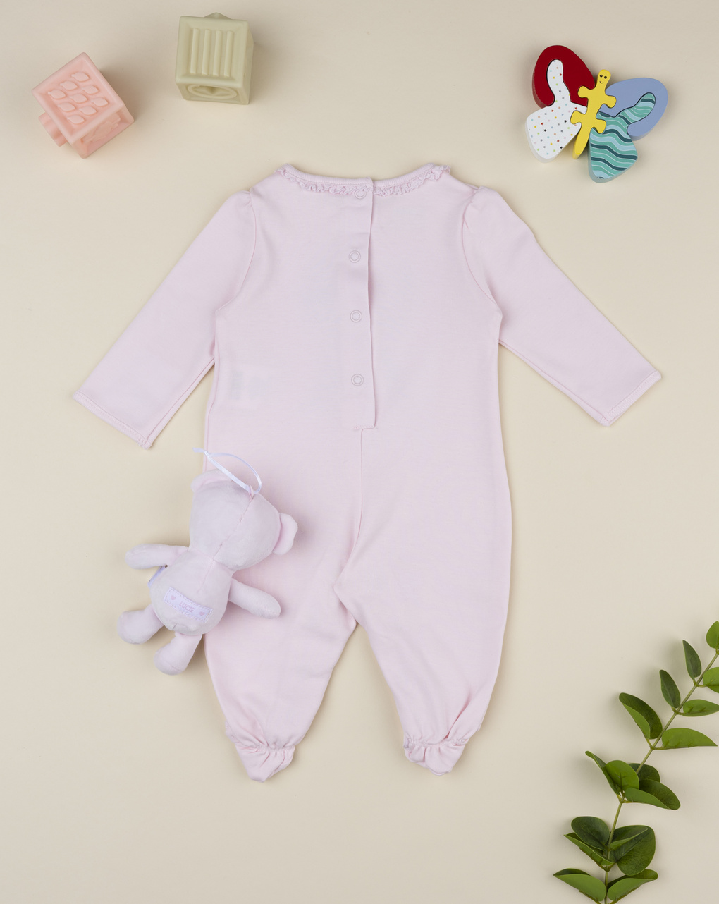 Tutina rosa neonata con orsetto regalo