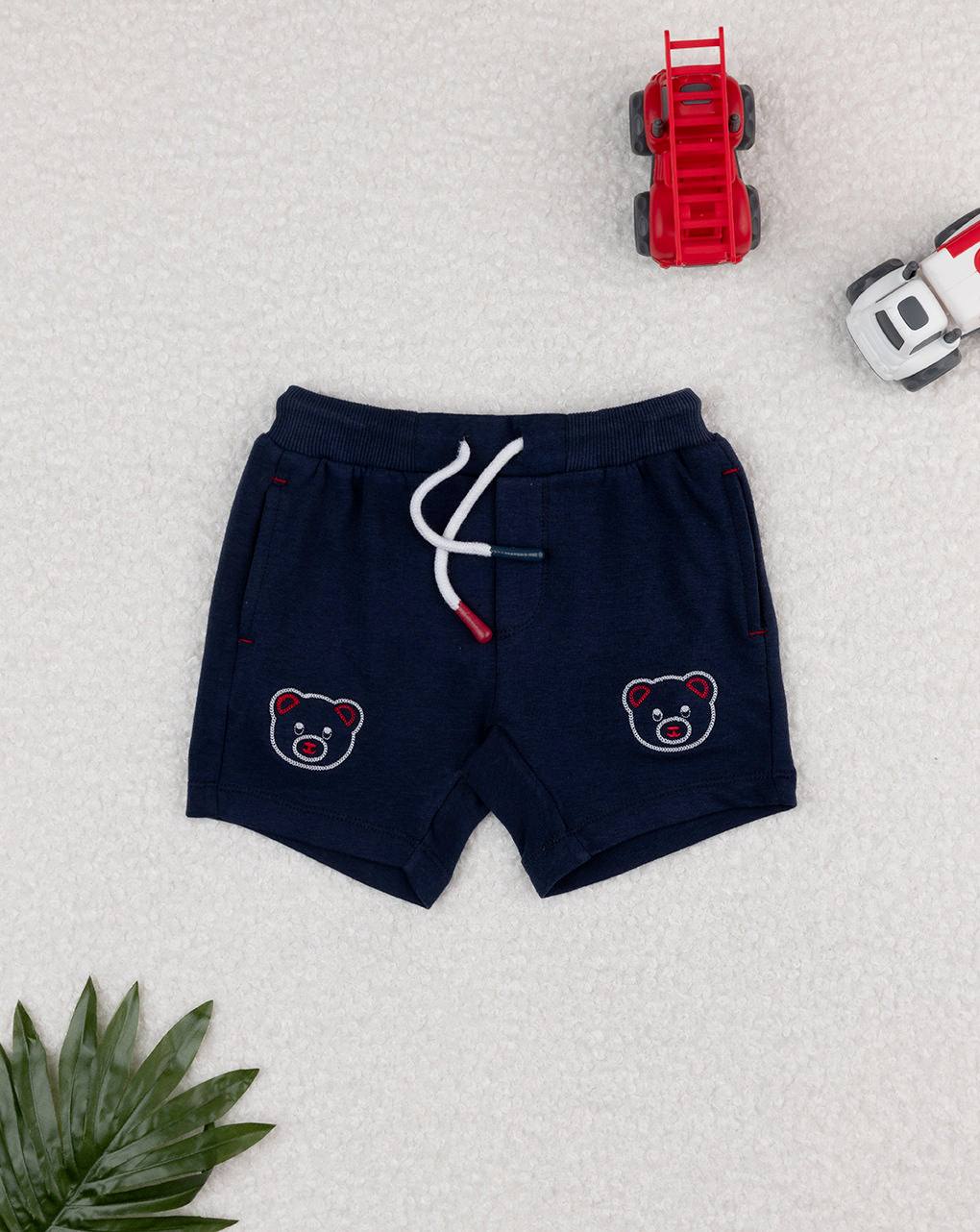 Shorts blu scuro bimbo orsetti