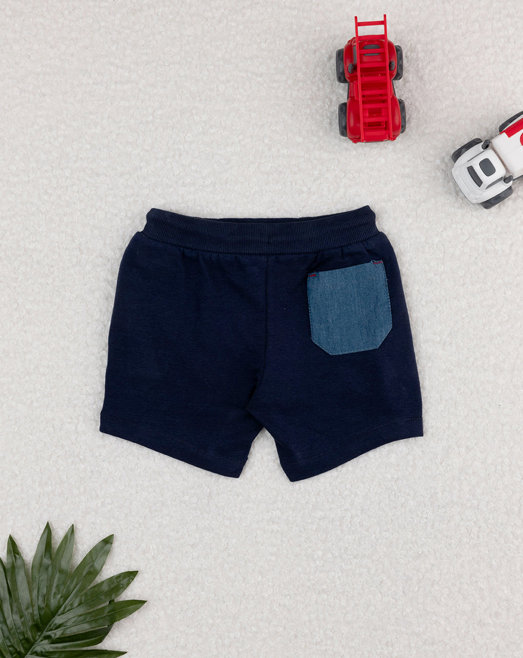 Shorts blu scuro bimbo orsetti