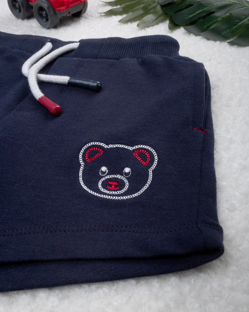 Shorts blu scuro bimbo orsetti