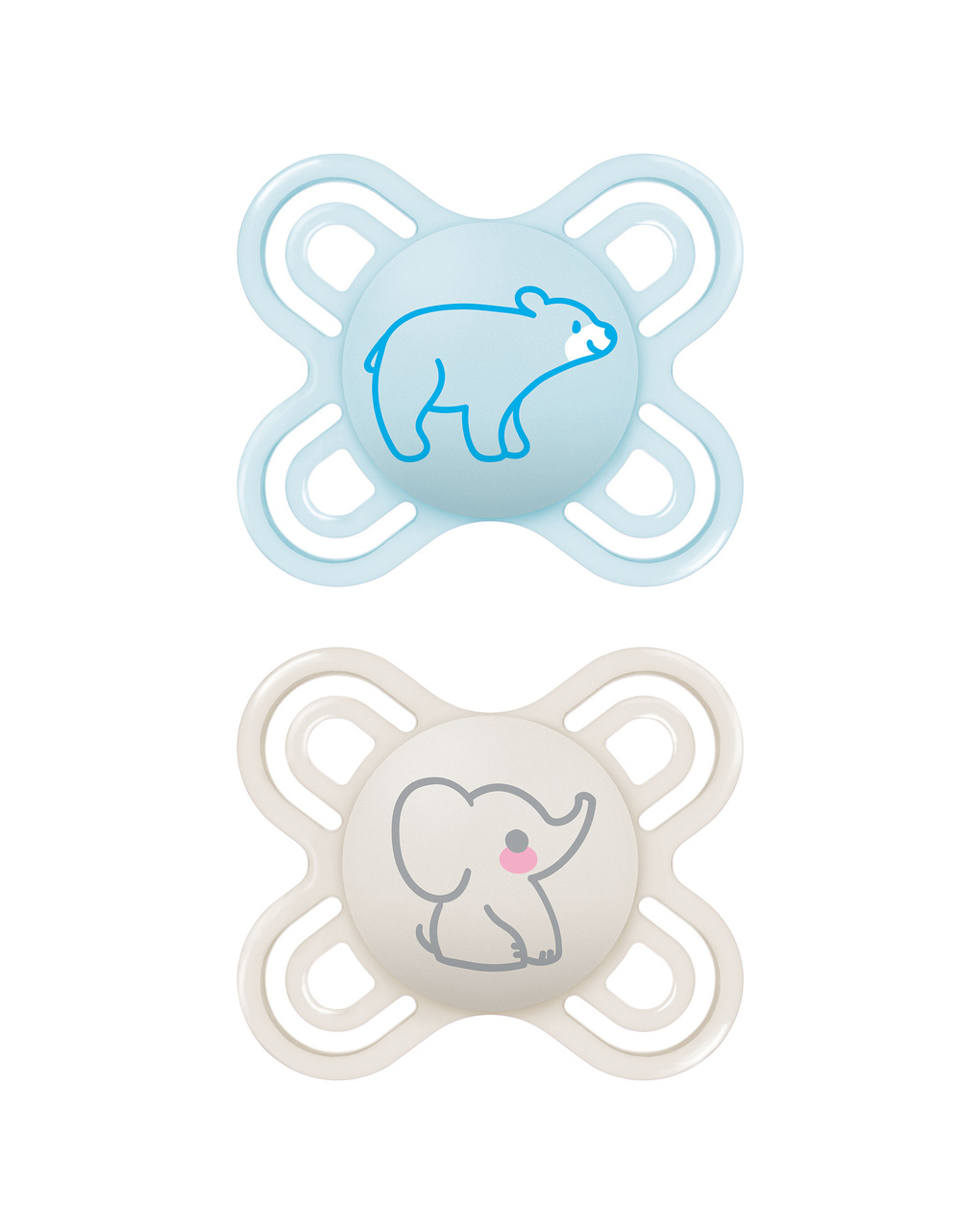 Succhietto perfect start confezione doppia 0-2 mesi - azzurro - mam