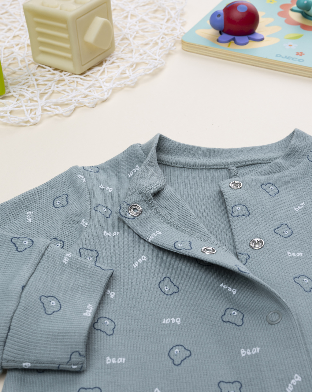 Tutina bimbo verde orsetti allover