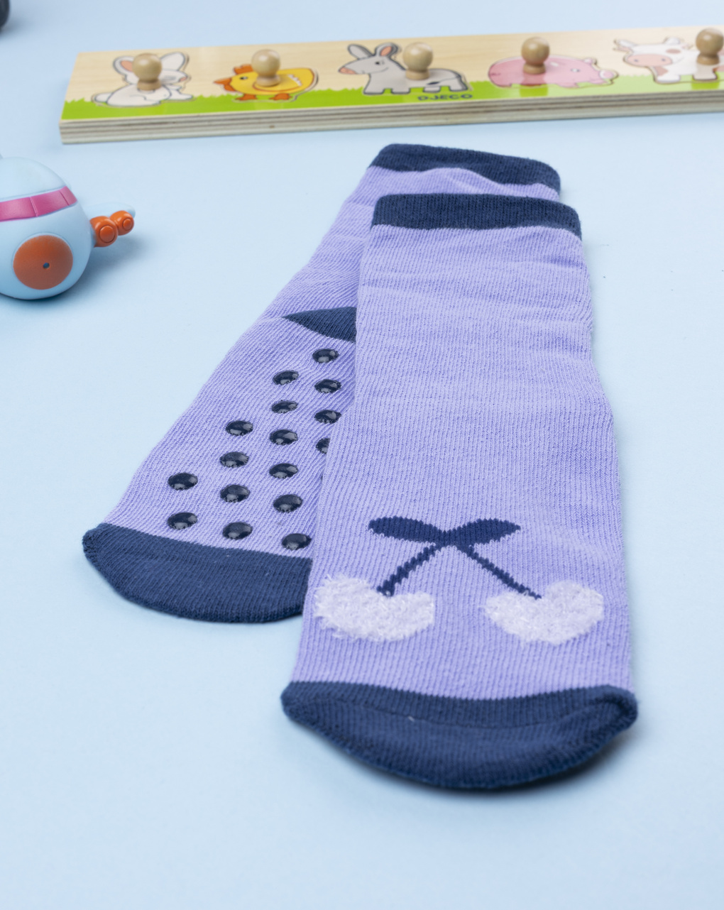 Antiscivolo bimba lilla ciliegie