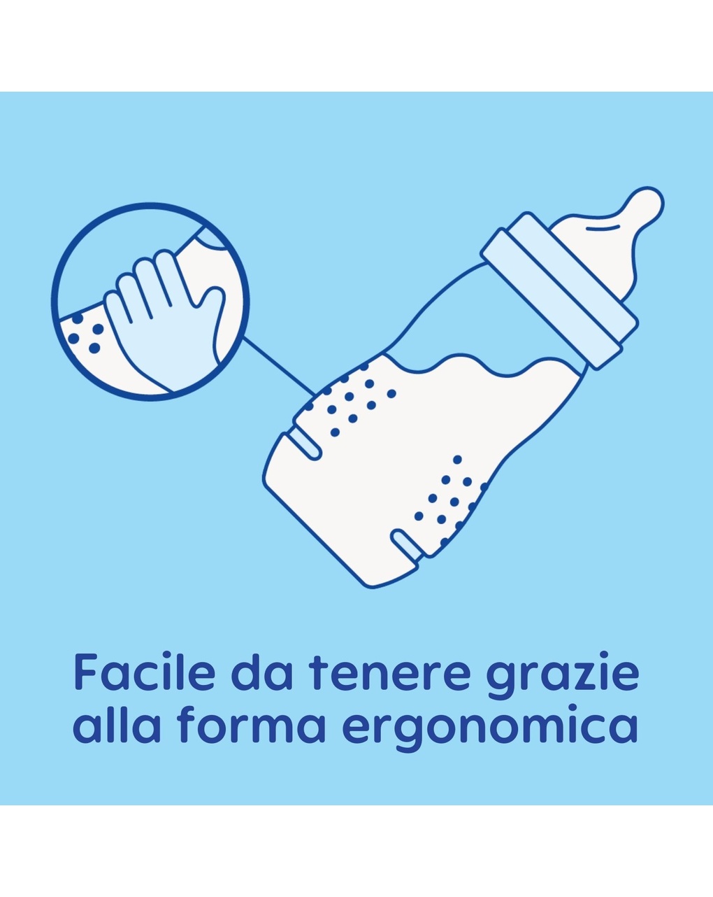 Biberon easy active baby bottle 330 ml 4+ mesi, tettarella misura 3 piatta e simmetrica, azzurro - mam