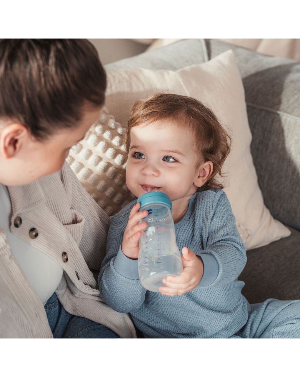 Biberon easy active baby bottle 330 ml 4+ mesi, tettarella misura 3 piatta e simmetrica, rosa  - mam