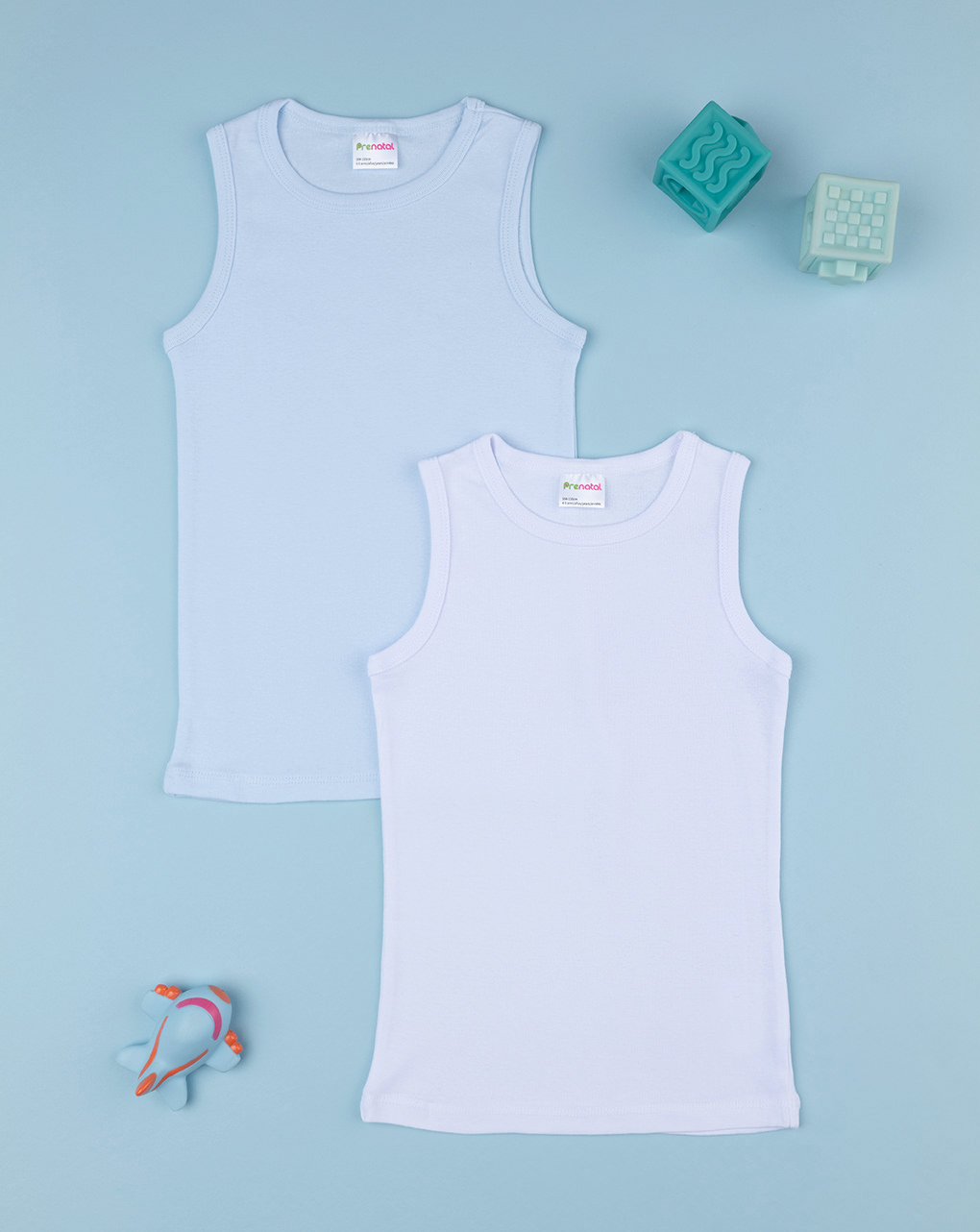 Pack 2 canotte intime bambino in cotone