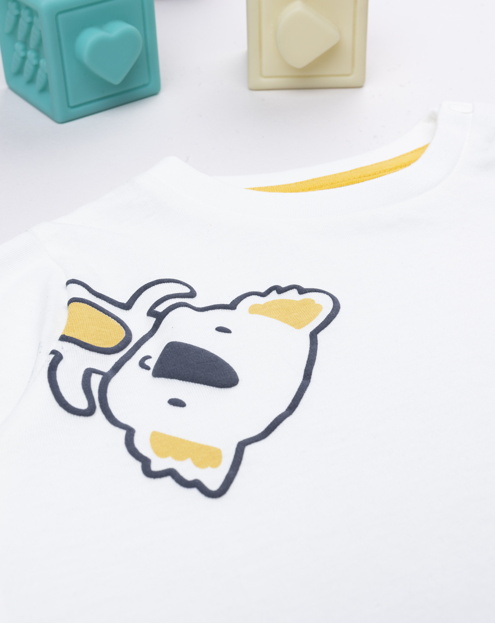 T-shirt bimbo bianca stampa "you make me happy"